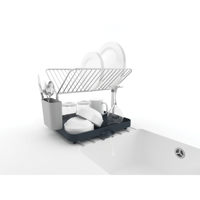 Joseph Joseph Y-Rack Escurridor de platos de 2 niveles, Gris