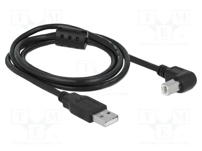 DeLOCK Cable USB 2.0 Tipo-A a Tipo-B angulado 1 m Negro DeLOCK Cable USB 2.0 Tipo-A a Tipo-B angulado 1 m Negro