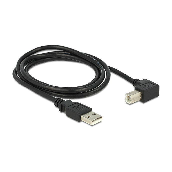 DeLOCK Cable USB 2.0 A a B Macho/Macho 1m Negro, Ref. USB 2.0 Typ-A -> Typ-B Steckewr gewinkelt