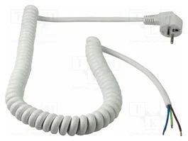 AS SCHWABE Cable de Alimentación Espiral H05VV-F 3G1,5mm2 CEE 7/7