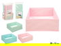 Kipit Caja Plegable Organizadora 28 x 28 x 13 cm Tela TNT Cartón Rosa Turquesa Verde Surtidos (Set de 24)