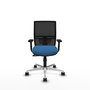 PIQUERAS Y CRESPO Silla de oficina Yunquera con mecanismo Sincro, Azul claro y Negro