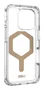 Urban Armor Gear Plyo Funda Compatible con MagSafe para Apple iPhone 16 Pro - Resistente a Impactos - 4.8m Protección Contra Caídas - Oro Transparente