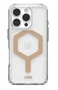 Urban Armor Gear Plyo Funda Compatible con MagSafe para Apple iPhone 16 Pro - Resistente a Impactos - 4.8m Protección Contra Caídas - Oro Transparente