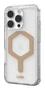 Urban Armor Gear Plyo Funda Compatible con MagSafe para Apple iPhone 16 Pro - Resistente a Impactos - 4.8m Protección Contra Caídas - Oro Transparente
