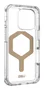 Urban Armor Gear Plyo Funda Compatible con MagSafe para Apple iPhone 16 Pro - Resistente a Impactos - 4.8m Protección Contra Caídas - Oro Transparente