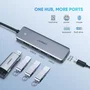 UGREEN Concentrador USB-C a 4 Puertos USB 3.0 Gris 70336