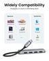 UGREEN Concentrador USB-C a 4 Puertos USB 3.0 Gris 70336
