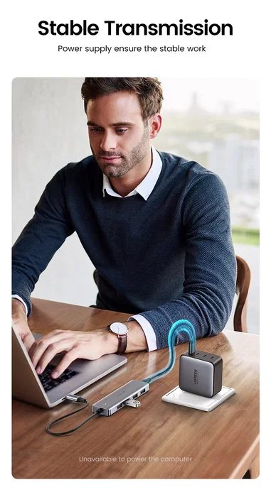 UGREEN Concentrador USB-C a 4 Puertos USB 3.0 Gris 70336 UGREEN Concentrador USB-C a 4 Puertos USB 3.0 Gris 70336