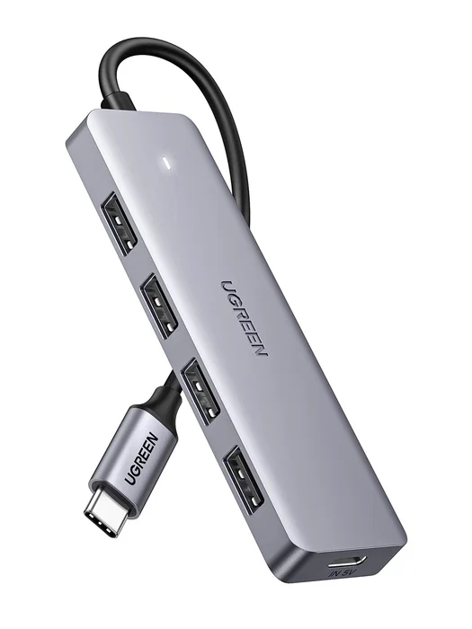 UGREEN Concentrador USB-C a 4 Puertos USB 3.0 Gris 70336 UGREEN Concentrador USB-C a 4 Puertos USB 3.0 Gris 70336