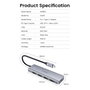 Ugreen HUB USB-C a 4 Puertos USB 3.2 Gen 1 (70336)