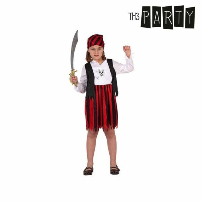 Atosa Disfraz Pirata Rojo Negro Niña Infantil (7-9 años)