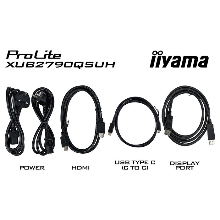 IIyama ProLite XUB2790QSUH-B2 Monitor IPS 27" (68.5 cm) 2560x1440 QHD 100Hz 0.4ms AMD FreeSync USB-C 65W KVM Webcam Altavoces Negro