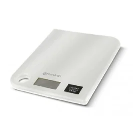 Grunkel Báscula de Cocina Electrónica BCR-G5R, Peso Máximo 5kg, Precisión 1g, Función Tara, con Anilla para Almacenaje, Color Gris