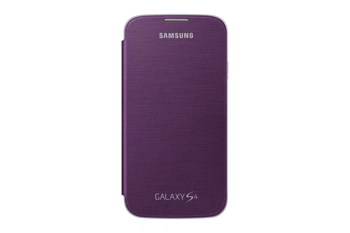 Samsung Flip Cover Sustituta Funda Libro Marrón para Galaxy S4, Modelo EF-FI950B, Protección de Pantalla