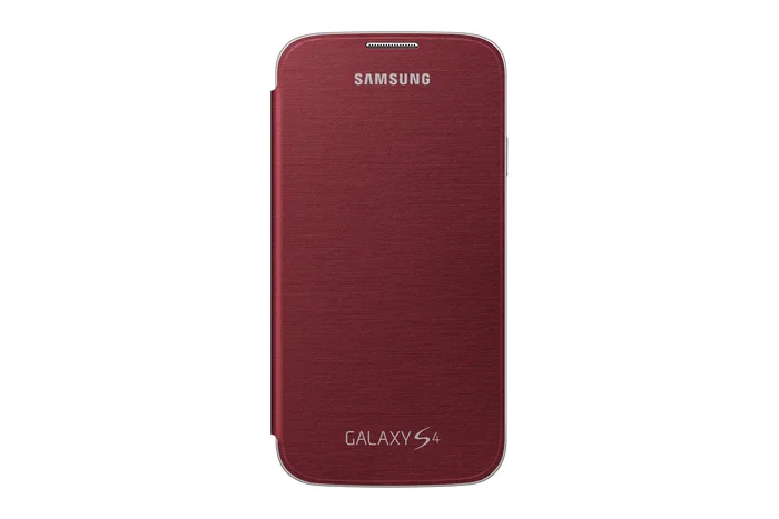 Samsung Flip Cover Sustituta Funda Libro Marrón para Galaxy S4, Modelo EF-FI950B, Protección de Pantalla