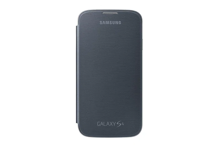 Samsung Flip Cover Sustituta Funda Libro Marrón para Galaxy S4, Modelo EF-FI950B, Protección de Pantalla