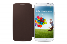 Samsung Funda Flip Cover con Tapa Sustitutiva para Galaxy S4, Marrón, EF-FI950BAEGWW
