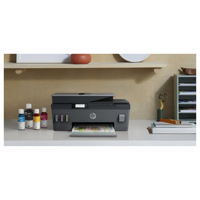 HP Smart Tank Plus 655 Impresora Multifunción Inalámbrica All-in-One 4 en 1, A4, WiFi, Bluetooth, ADF, Inyección de Tinta Térmica a Color, Fotocopiadora, Escáner
