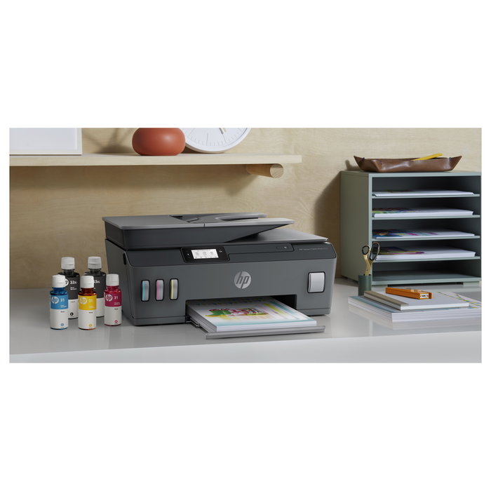 HP Smart Tank Plus 655 Impresora Multifunción Inalámbrica All-in-One 4 en 1, A4, WiFi, Bluetooth, ADF, Inyección de Tinta Térmica a Color, Fotocopiadora, Escáner