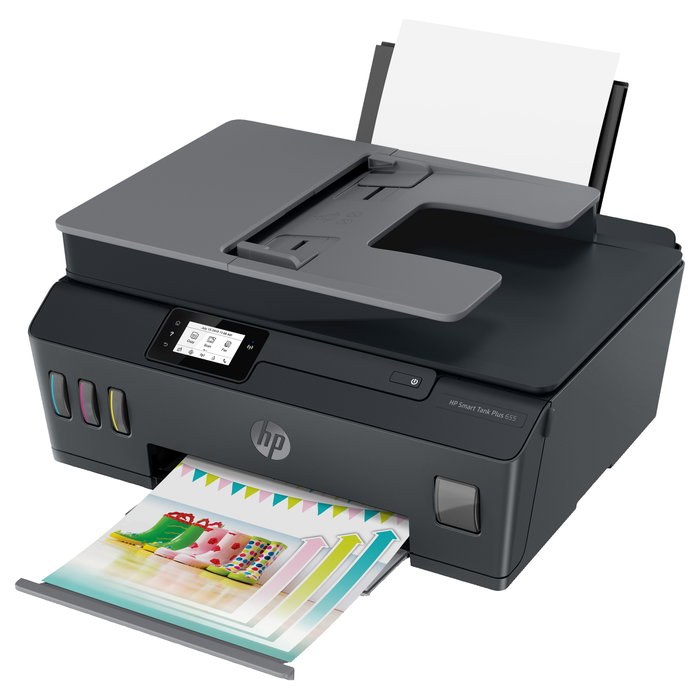 HP Smart Tank Plus 655 Impresora Multifunción Inalámbrica All-in-One 4 en 1, A4, WiFi, Bluetooth, ADF, Inyección de Tinta Térmica a Color, Fotocopiadora, Escáner