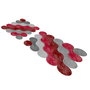 Mijölnir 21011715Kz Juego de Alfombras de Baño 100% Poliéster Rojo Antideslizante Antibacteriano Lavable a Máquina 50x60cm 60x100cm