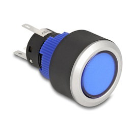 DeLOCK 22049 Interruptor pulsador LED azul de plástico