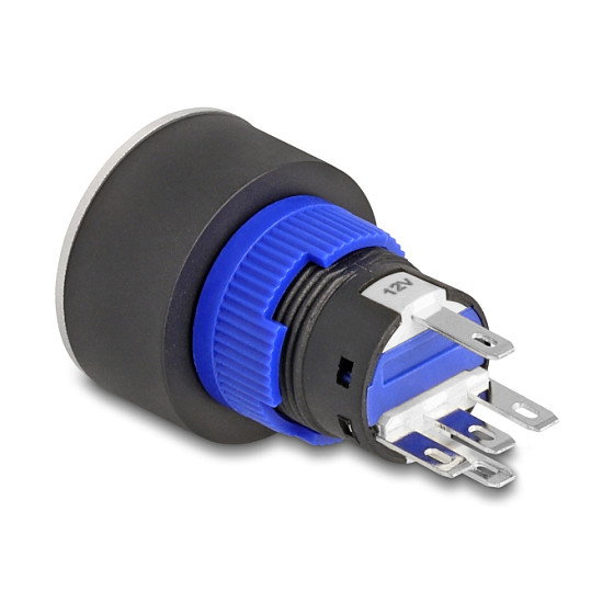 DeLOCK 22049 Interruptor pulsador LED azul de plástico