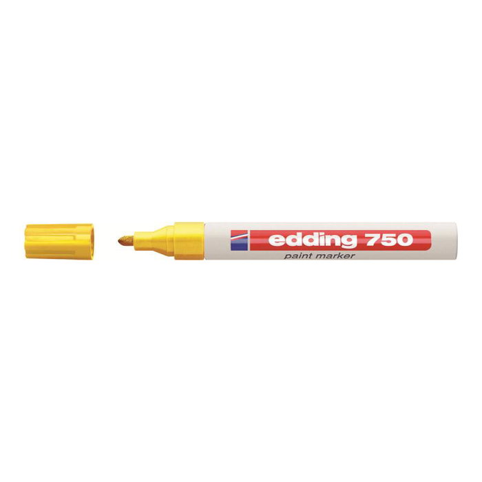 Edding 750 Marcador Permanente Amarillo 2-4 mm Edding 750 Marcador Permanente Amarillo 2-4 mm