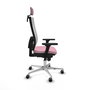 PIQUERAS Y CRESPO Silla de oficina Horna Rosa y Blanco con Mecanismo Sincro