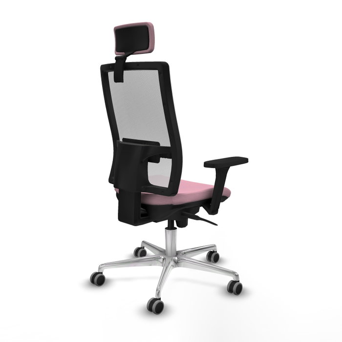 PIQUERAS Y CRESPO Silla de oficina Horna Rosa y Blanco con Mecanismo Sincro PIQUERAS Y CRESPO Silla de oficina Horna Rosa y Blanco con Mecanismo Sincro