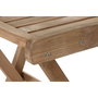 DKD Home Decor Taburete Teca Plegable Marrón Natural