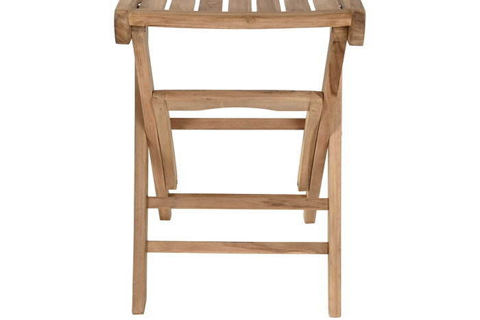 DKD Home Decor Taburete Plegable de Bar para Terraza y Jardín, Teca, Color Marrón, 55 x 120 x 50 cm