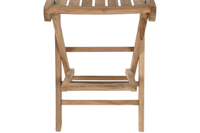 DKD Home Decor Taburete Plegable de Bar para Terraza y Jardín, Teca, Color Marrón, 55 x 120 x 50 cm