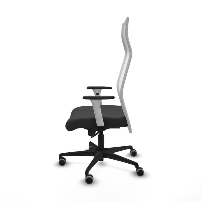 PIQUERAS Y CRESPO Sillón Albacete con mecanismo Sincro, Similpiel Gris oscuro y Malla Blanco