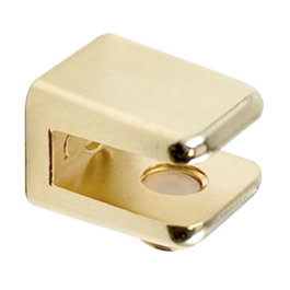 HERRAJES ALK Soporte Cristal 18x16 para Cristal 6mm Oro Set de 2