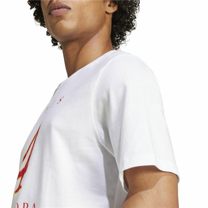Camiseta de Manga Corta Hombre Adidas España Campeones de Europa Blanco