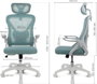 Silla Gaming Drift DRAIR35 Blanca Turquesa Ergonómica Transpirable Reposabrazos Abatibles Reclinable 120°