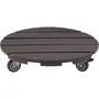 Nature Soporte para Macetas con Ruedas NAT8711338702444 WPC 8.6 x 38 cm Antracita 4 Ruedas
