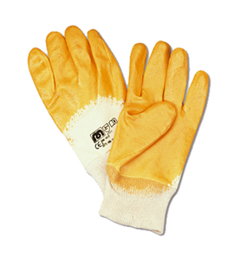 Guante extrarecubierto palma nitrilo amarillo algodón T-9=688NTF