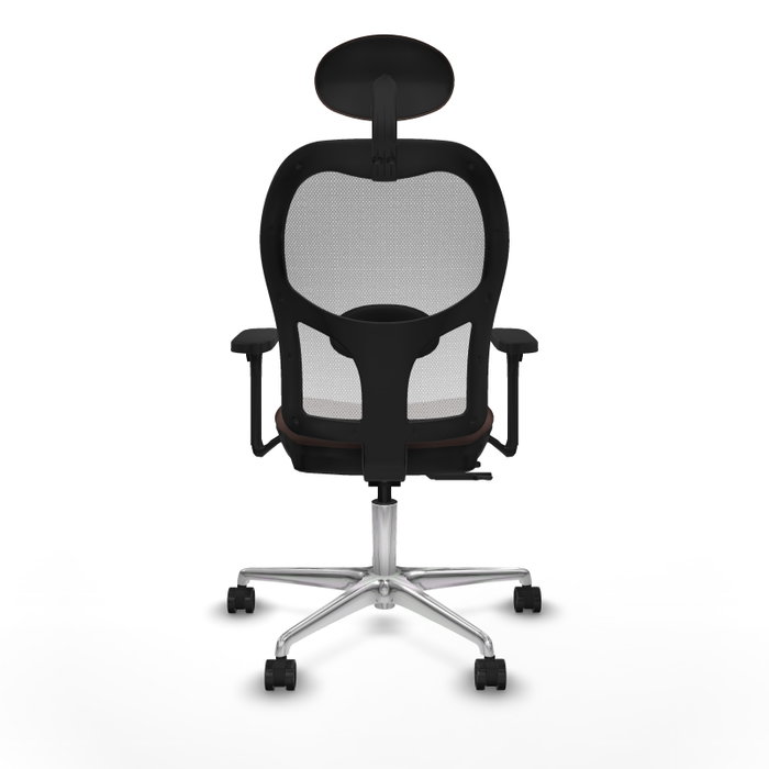 PIQUERAS Y CRESPO Silla de oficina Jorquera con mecanismo Sincro/Traslack, Marrón oscuro y Blanco PIQUERAS Y CRESPO Silla de oficina Jorquera con mecanismo Sincro/Traslack, Marrón oscuro y Blanco