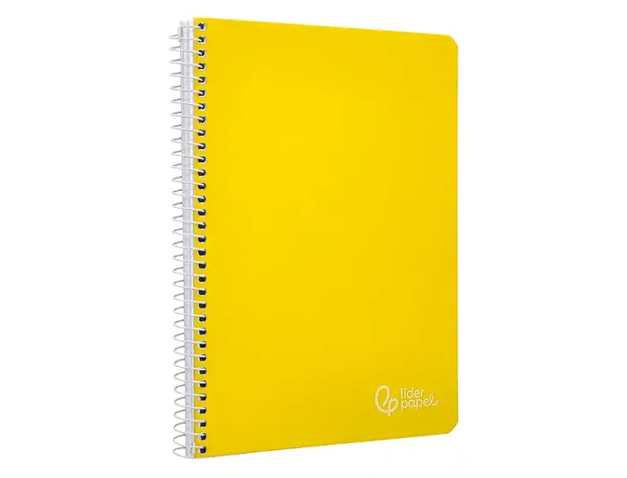 Liderpapel Cuaderno espiral A5 Witty tapa dura amarillo 80h 90gr cuadro 4mm Liderpapel Cuaderno espiral A5 Witty tapa dura amarillo 80h 90gr cuadro 4mm