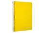 Liderpapel Cuaderno espiral A5 Witty tapa dura amarillo 80h 90gr cuadro 4mm