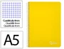 Liderpapel Cuaderno espiral A5 Witty tapa dura amarillo 80h 90gr cuadro 4mm