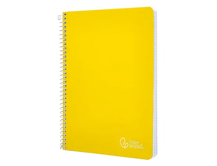 Liderpapel Cuaderno espiral A5 Witty tapa dura amarillo 80h 90gr cuadro 4mm Liderpapel Cuaderno espiral A5 Witty tapa dura amarillo 80h 90gr cuadro 4mm