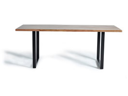 Giner Y Colomer Mesa Comedor Acacia Natural con Patas Metal Negro Referencia: GYCM-AC01