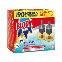Bloom Recambio Insecticida Max 2 uds Acción Rápida Fórmula Concentrada Hasta 90 Noches de Protección