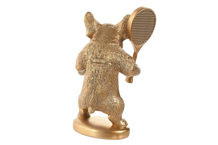 DKD Home Decor Figura de Bulldog en Resina Dorado (Surtido de 2)