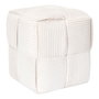 Home Deco Factory Puf Trenzado Beige Colección Cocooning - Banco o Taburete de Madera