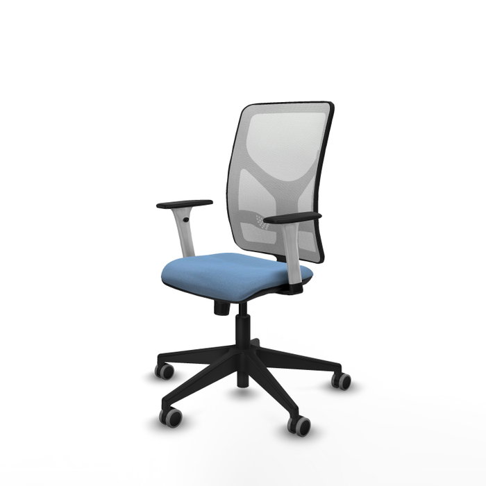PIQUERAS Y CRESPO Silla de oficina Motilla con mecanismo Sincro, Azul cielo y Blanco PIQUERAS Y CRESPO Silla de oficina Motilla con mecanismo Sincro, Azul cielo y Blanco
